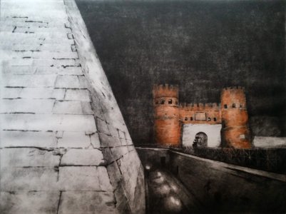 piramide di caio cestio  porta san paolo 2019 puntasecca